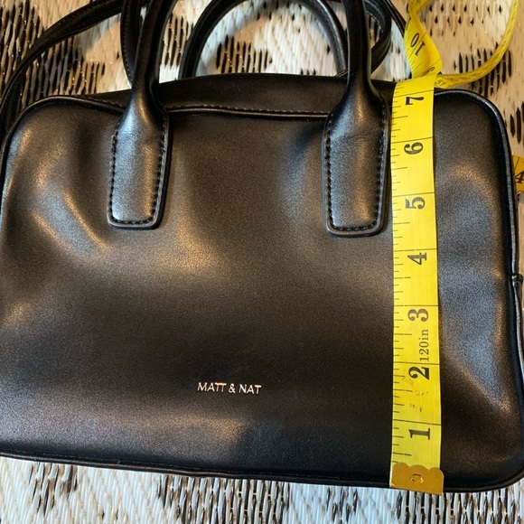 Matt & Nat Black Satchel with Structured Design and Top Handle - Picture 11 of 13